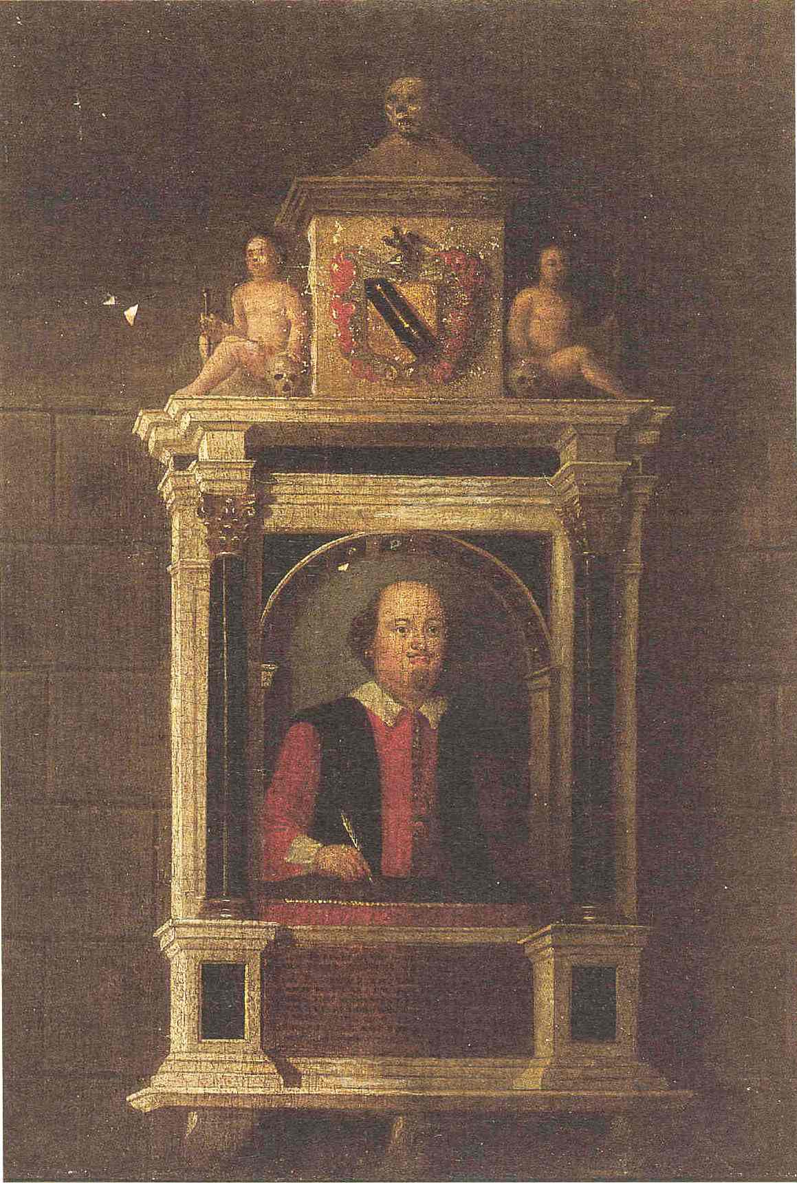 Shakespeare's_Monument_painted_by_John_Hall_1748